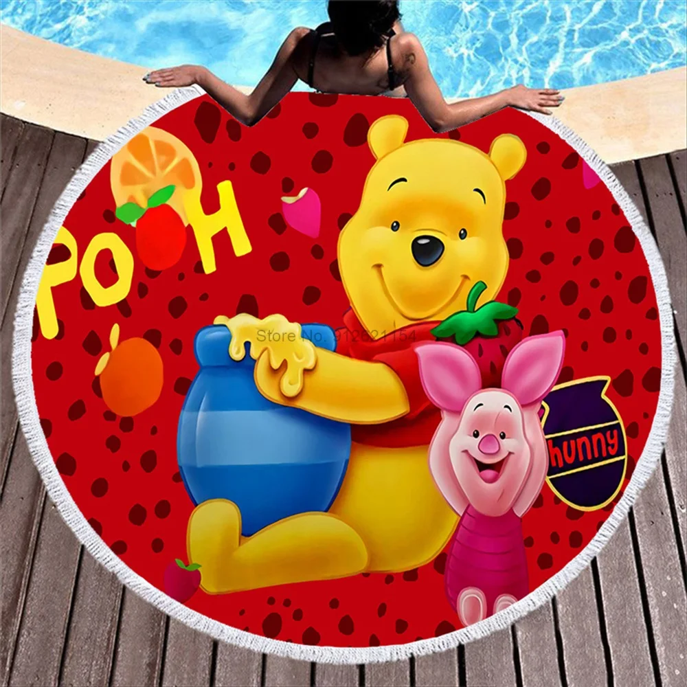 Disney Cartoon Winnie the Pooh Bath Towel with Tassels Kids