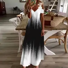  Summer Off Shoulder Long Dresses Women Sexy Hollow Out Floral V-Neck Bohemian Maxi Dress Casual Beach Dress Party Robe Vestidos 