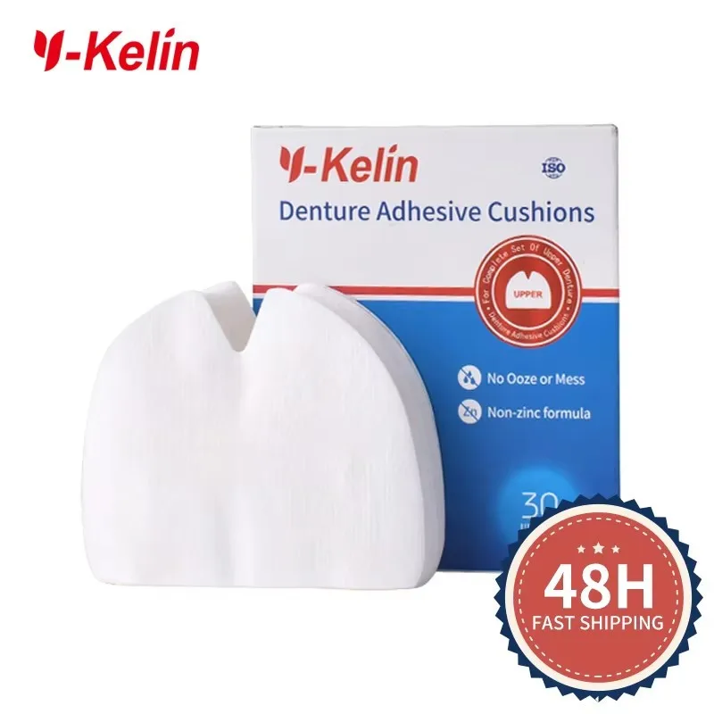 Y-Kelin Denture Adhesive Cushion (Upper) 30 Pads For upper FalseTeeth Dentadura Jaw