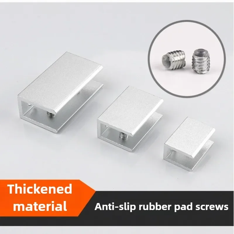 Shelf Support Folding Shelf Bracket Shelf Bracket Glass Clamp Holder Shelf Clip Aluminum Bracket 4PCS for 5mm 6mm 8mm 10mm 12mm Thickness Board Square Glass Clamps