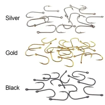 10 styles 100PCS Fishing Hooks Kits Worm Catfish Hooks Equipment Supplies Suitable for Shellfish Squid Crucian Carp 4