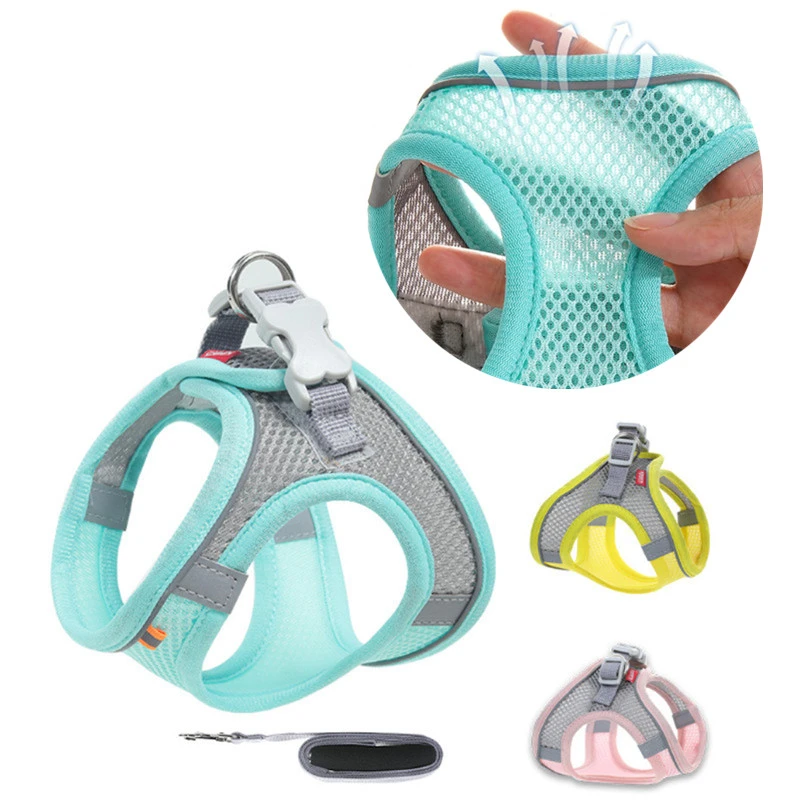 Dog Harness Clothes Vest Chest Cat Collars Rope Small Dogs Reflective