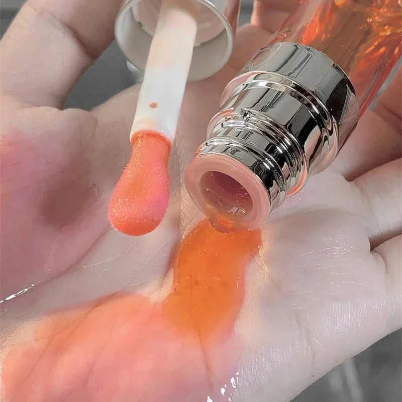 Lip Makeup Lip Glaze Lip Tint Lip Stain Lip Gloss Lip Oil 6Colors Moisturizing Liquid Lipstick Jelly Lasting Cherry Red Pink Lip Gloss Sexy Non Sticky Cup Lip Tint Korean Lips Oil Makeup