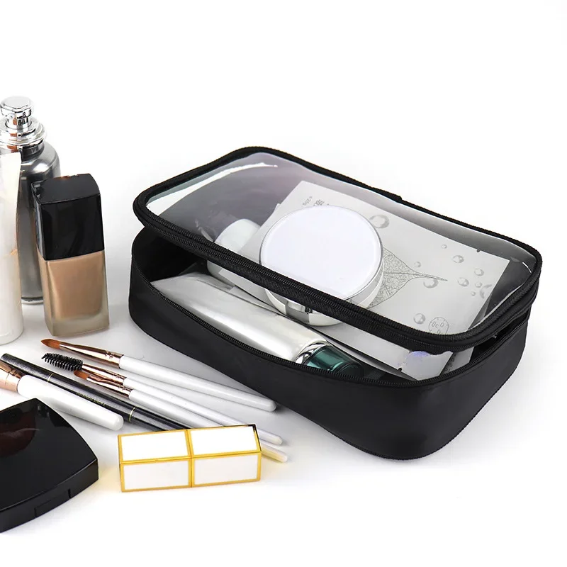 Women Makeup Bag Waterproof Clear PVC Travel Cosmetic Bags Case Travel Make Up Kit Bags for Men Toiletry Brush Organizer Pouch 3