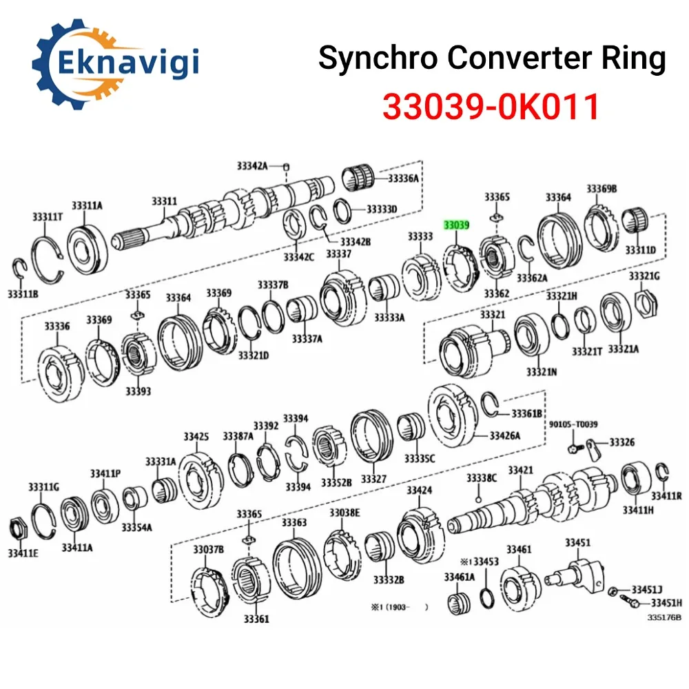 RING SET SYNCHRONIZ Synchro Converter Ring for Auto Transmission Synchronizer Gear Ring Assembly 33039-0K011 33037-60040 1PCS