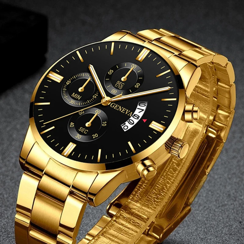 Tanio zegarek męski Moda męskie zegarki luksusowe mężczyźni sport złoty