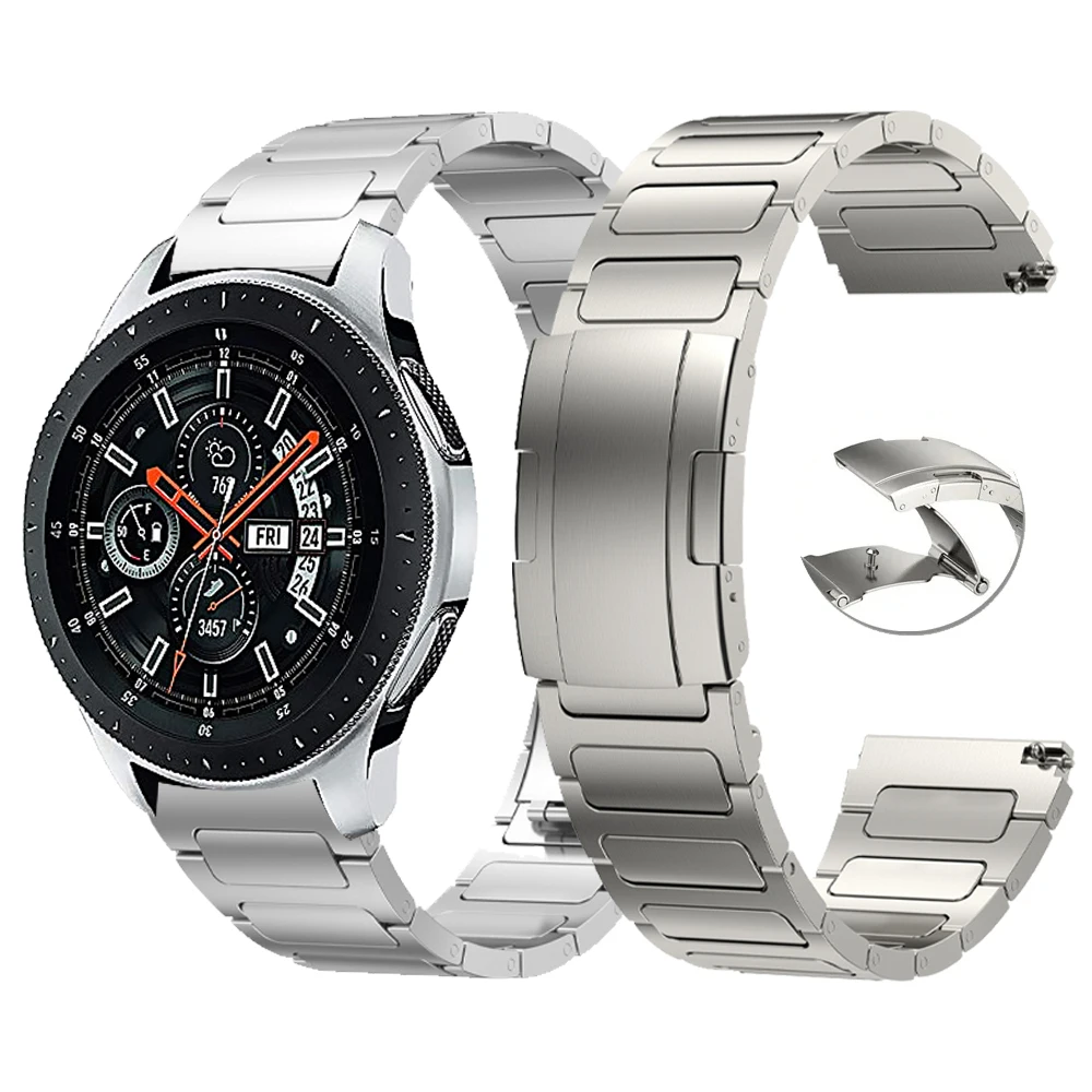 

Luxury Metal Titanium Strap For Samsung Galaxy Watch3 45mm 46mm S3 Classic Band For Huawei Watch 4 Pro GT 3 2 Bracelet 22mm Men