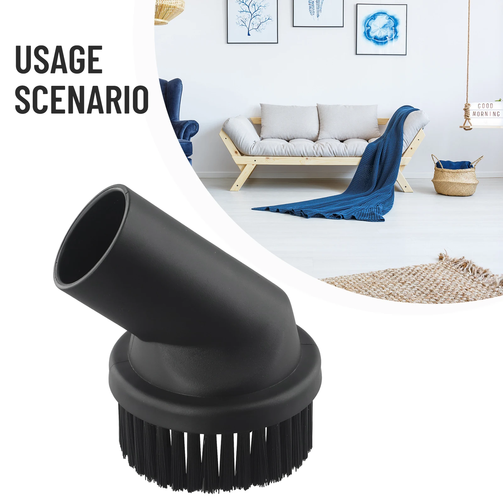 1PC Vacuum Cleaner Round Brush For 35mm Compatible Vacuum Cleaner Parts Dusting Tool Accessories Cleaning Soft-bristled Brush