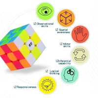 QiYi Speedcube Warrior S 3x3 Magic Cube Stickerless Professional 3x3 Speed Puzzle 3×3 Children's Cubo Magico for Games 2