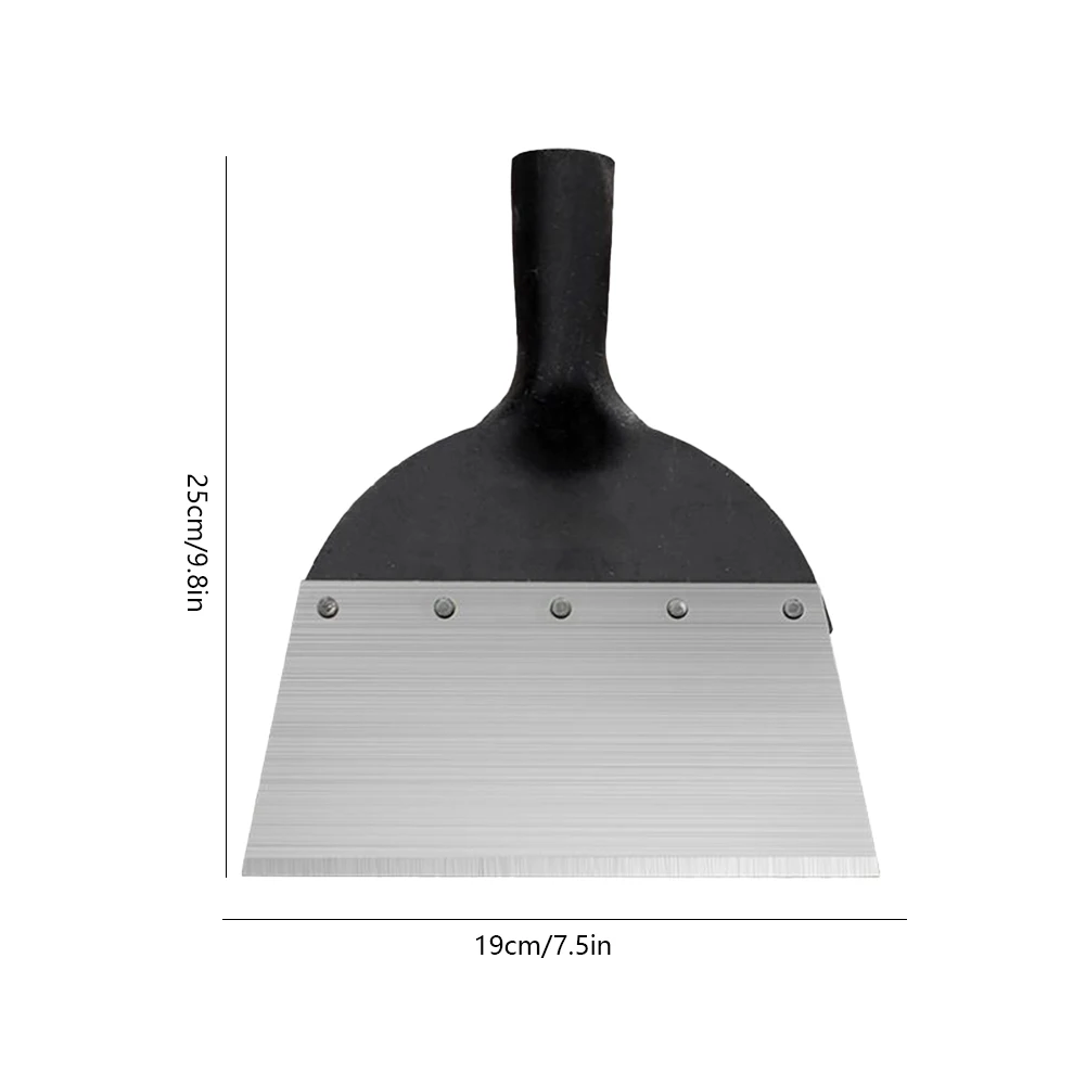 Steel Flat Shovel Multi-Functional Garden Scraper Shovel Rust Resistant Weed Cleaning Shovel for Gardening Weeding Transplanting 6