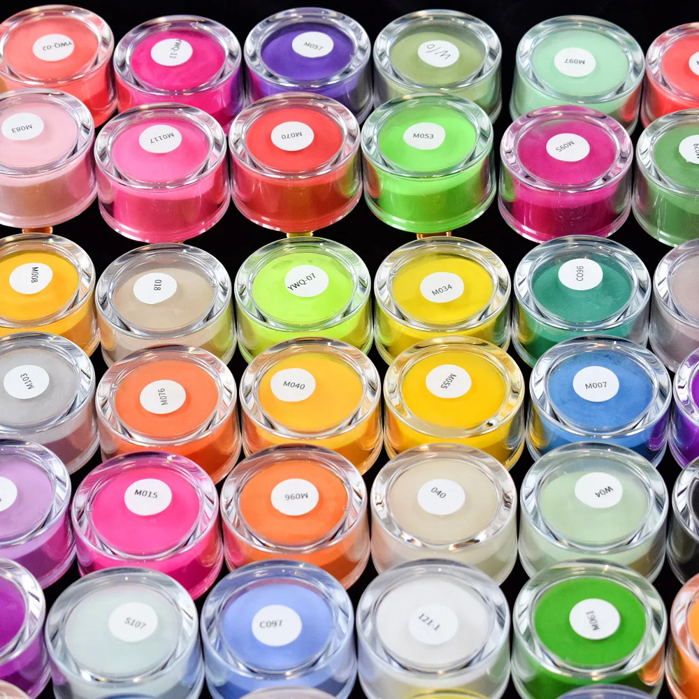 12Jar/Lot Acrylic Powder Nail Art Decoration 3D Carved Powder 12 Colors Dipping/Extension Professional Nail Pigment Dust Kit #F# 4