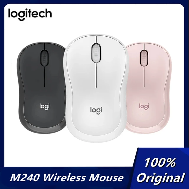 Logitech - Souris sans fil Bluetooth Logitech M240 Silent Blanc