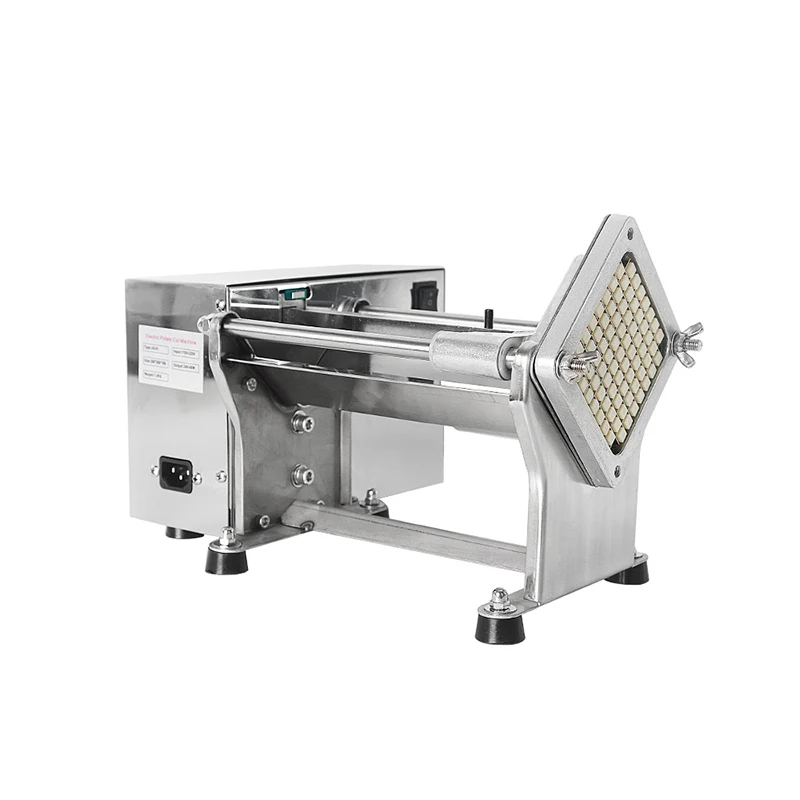 Electric Potato Chip Cutter Stainless Steel Carrot Slicer Horizontal Commercial Electric Potato Chip Machine Chopper 4