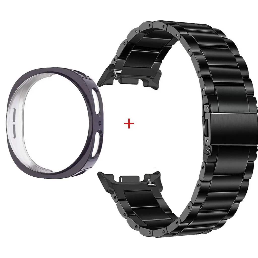 Luxury Stainless Steel Metal Strap with Full Coverage Case - Premium Bracelet Accessory