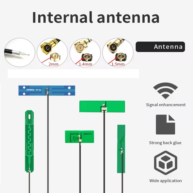 10개 듀얼 밴드 2.4G/5.8GHz WiFi FPC PCB 내부 보드 패널 안테나 고이득 10dBi 신호 증폭용 내장 안테나