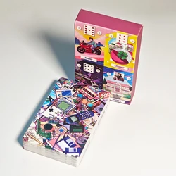 Retro 80's Inspired Lenormand Card Deck - 38 Special Edition Cards (Pink)