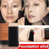 Matte Eraser Foundation Cream Stick with Brush Moisturizing Light Concealer Foundation Full Coverage Dark Circle Corrector Stick 1