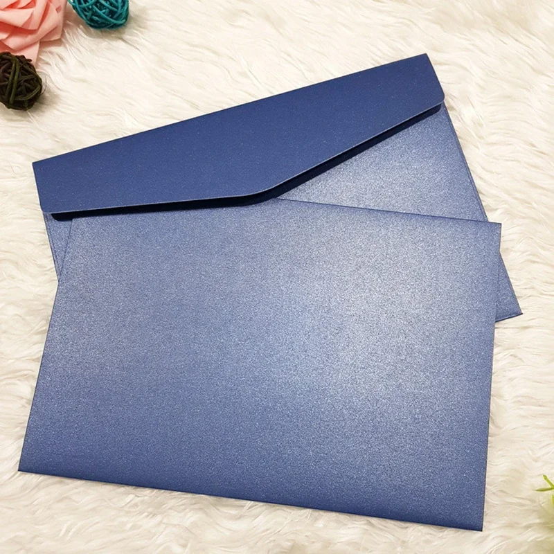 Envelope for Invitations 40pcs/lots 23x16cm Postcards Giftbox Card 250g Shiny Pearl Paper Wedding Business Letters Stationery