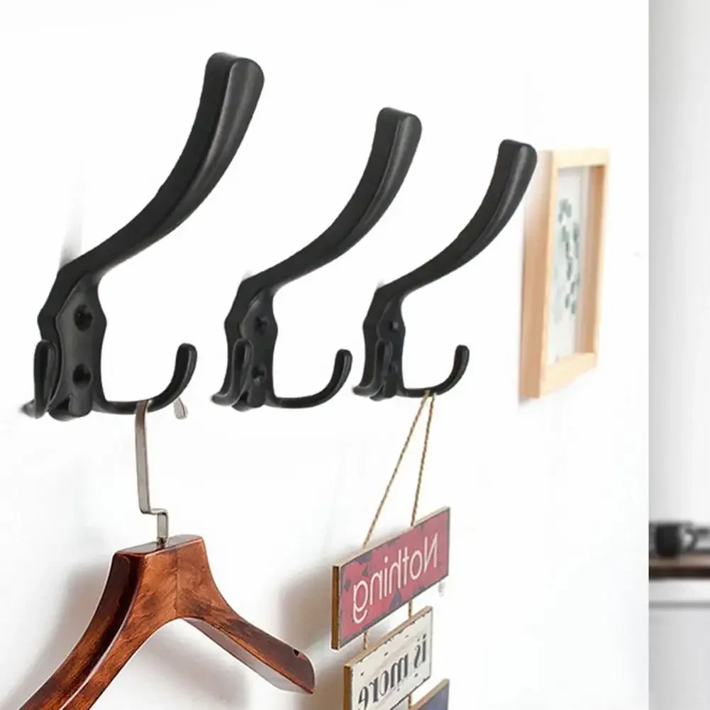 Clothes Rack Clothes Hook 3 Hooks Wall Mounted Coat racks coat hangers Robe Clothes Rack Coat Hook Hat Wall Hanger clothes racks standing clothes hangers