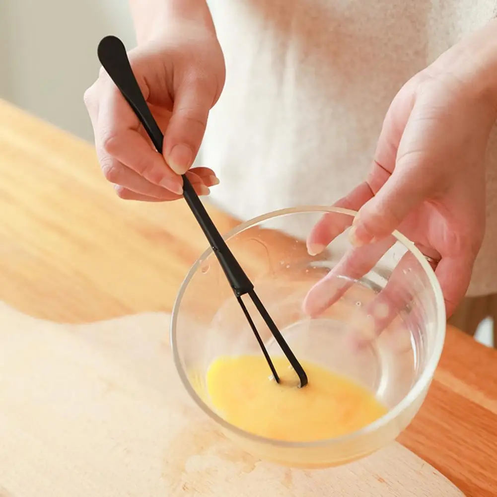 Egg Beater Multi-function Mini Plastic Egg Whisk Space Saving Egg Beater Home Kitchen Seasoning Stirring Stick Household Cuisine Gadget