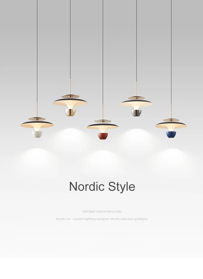 Description Picture 2 of itemModern Personality LED Hanging Lamp Flying Saucer Home Decor Denmark Designer Dining Table Bar Living Room UFO Pendant Lights