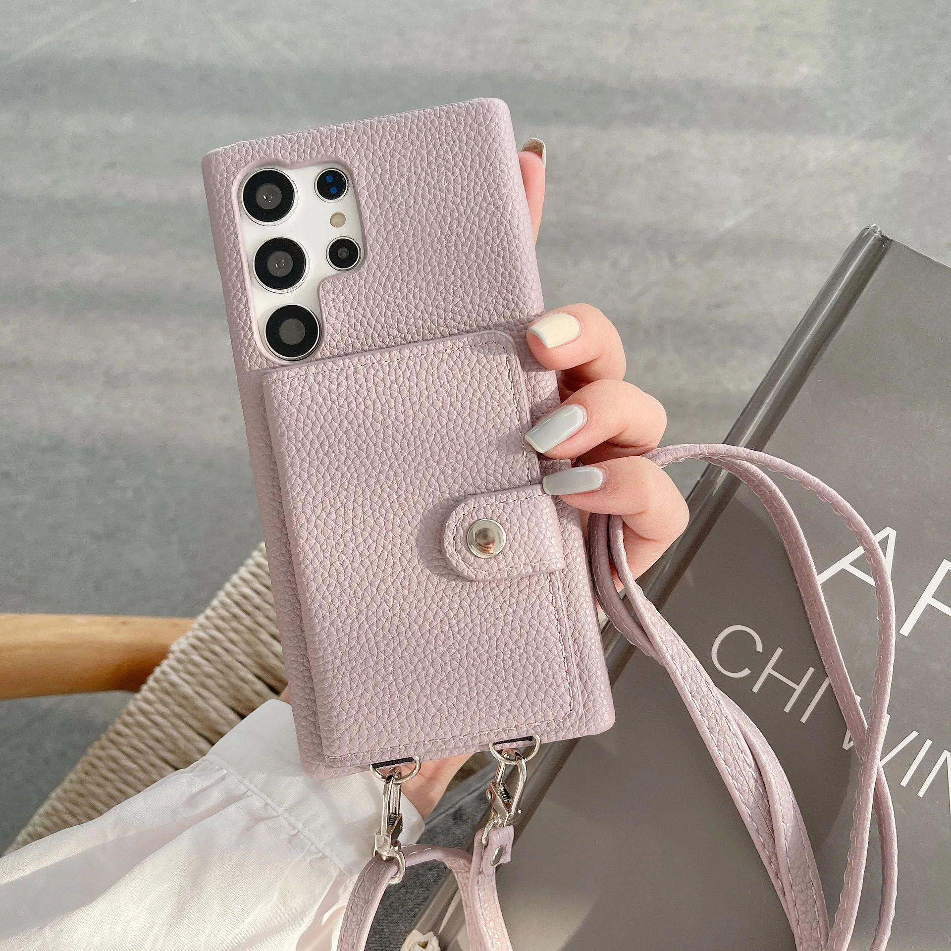 Versatile Crossbody Phone Case & Wallet Card Holder Cover in Stylish Design