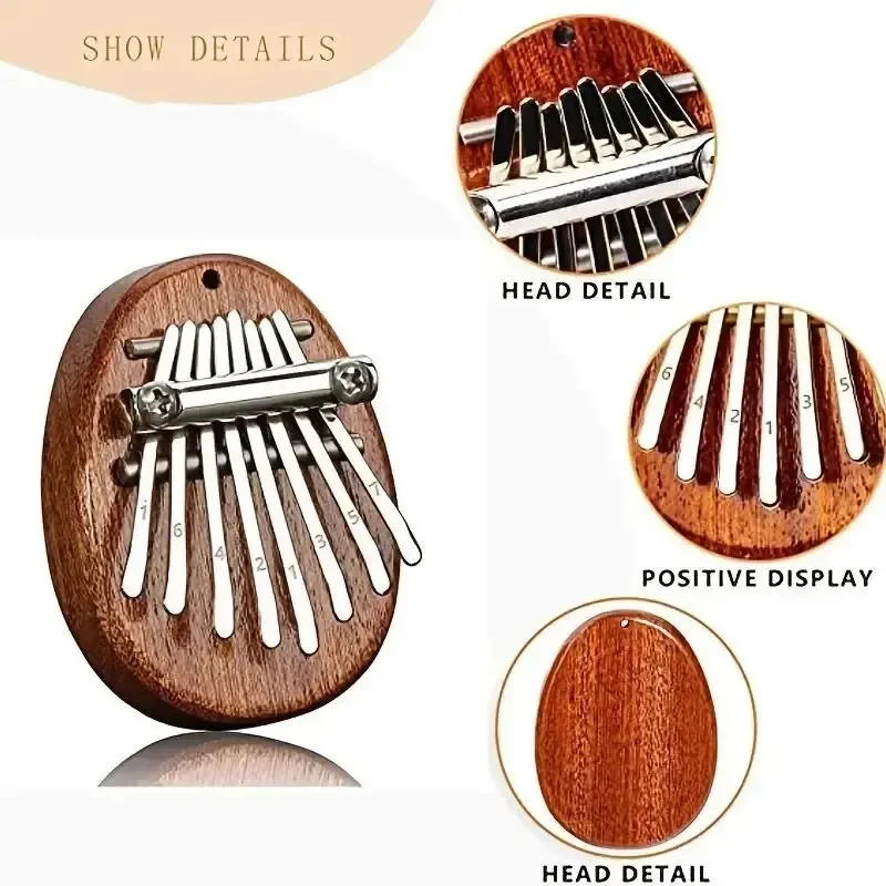 8 Sleutel Mini Houten Kalimba Hoge Kwaliteit Prachtige Vinger Duim Piano Marimba Muzikale Goede Accessoire Hanger Cadeau 4