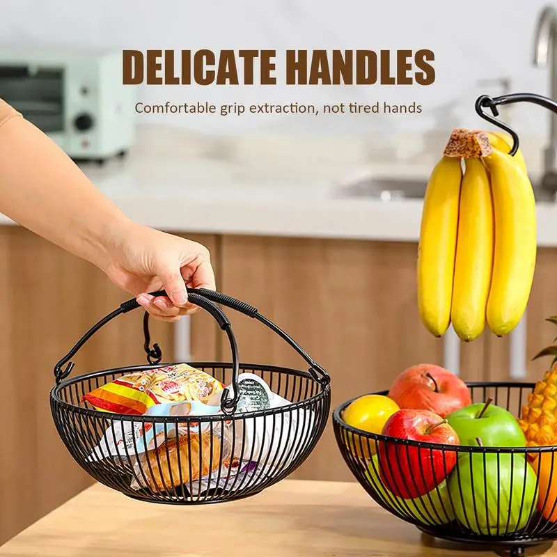 Porta Frutta A 3 Ripiani In Bambù – Cesto Portaverdure Da Cucina – Organizer Da Banco – Stile Contadino, Facile Da Montare