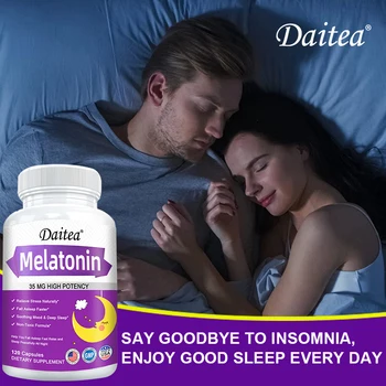 Melatonin Supplement 35 Mg - Fall Asleep Naturally, Fight Insomnia, Support Immunity, and Improve Rest Quality, Non-GMO