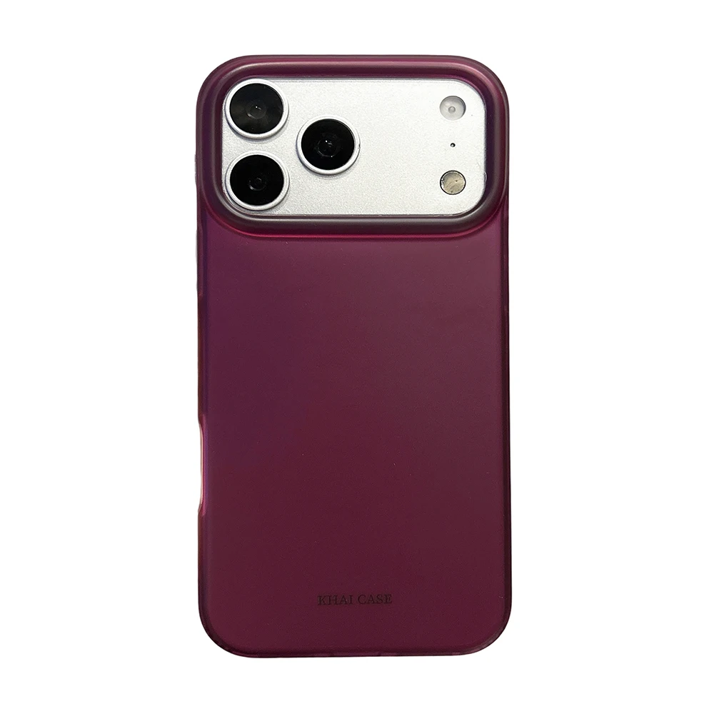Elegant Retro Dark Purple & Wine Red Matte Phone Case - Shockproof Protective Back Cover