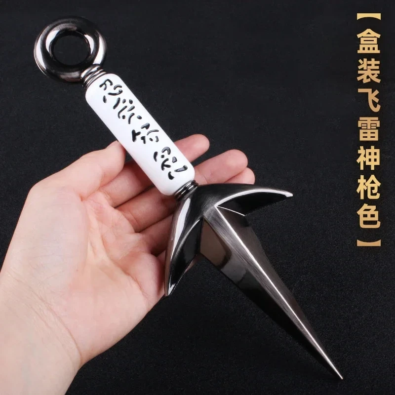 Ninja Anime Peripheral Yellow Flash Namikaze Minato The Art of Fly Raytheon Kunai Katana Swords Weapon Model Gifts Toys For Boys 5