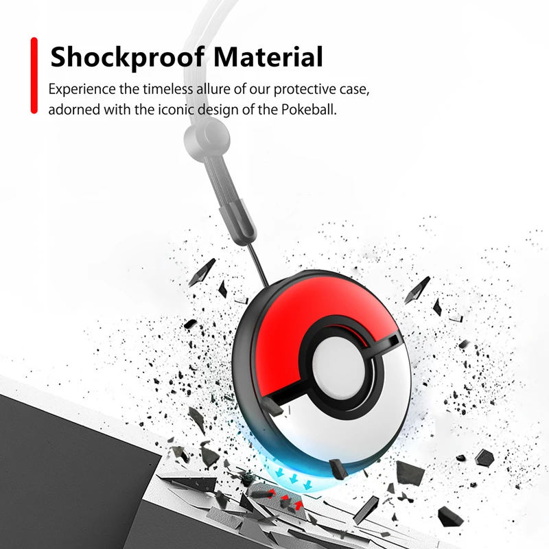 Juste en silicone souple pour Pokemon GO Plus, étui de protection, boîte de rangement portable avec dragonne, accessoires