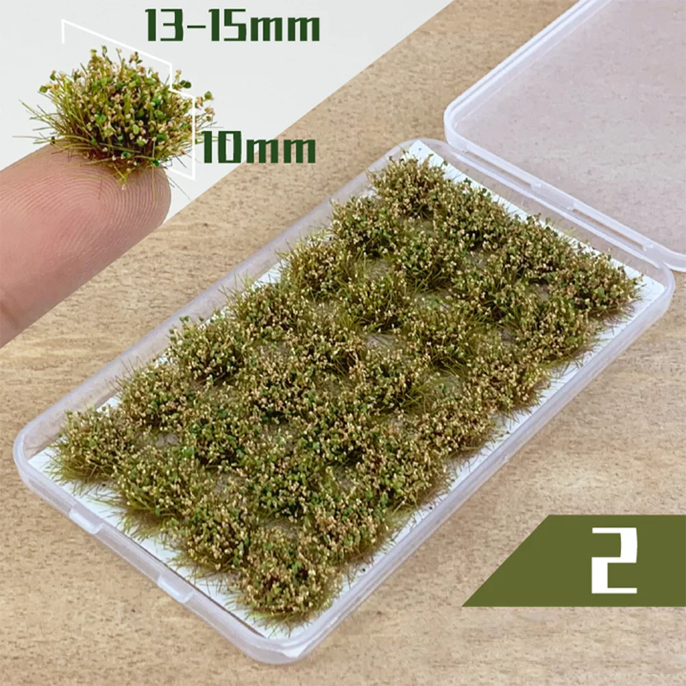Self-Adhesive Static Grass Tufts For Miniature Scenery Wildflowers Flower Cafts Artificial Grass Modeling Wargaming DIY Handmade 2