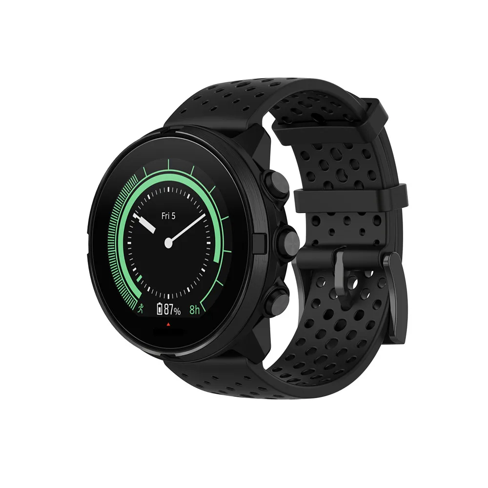 SUUNTO 9 9 BARO 스포츠 시계 밴드 팔찌 용 24MM 통기성 소프트 실리콘 스트랩 SUUNTO D5 7 SPARTAN SPORT WRIST HR Correa