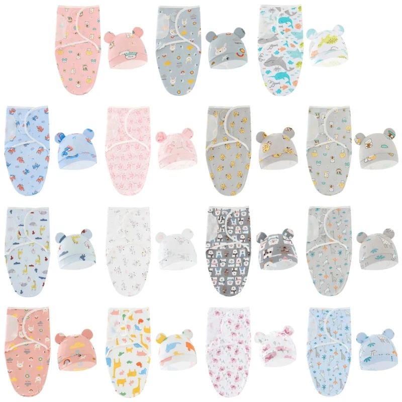 

Newborns Blanket Hat Cotton Sleepsack Baby Essential Shower Gift