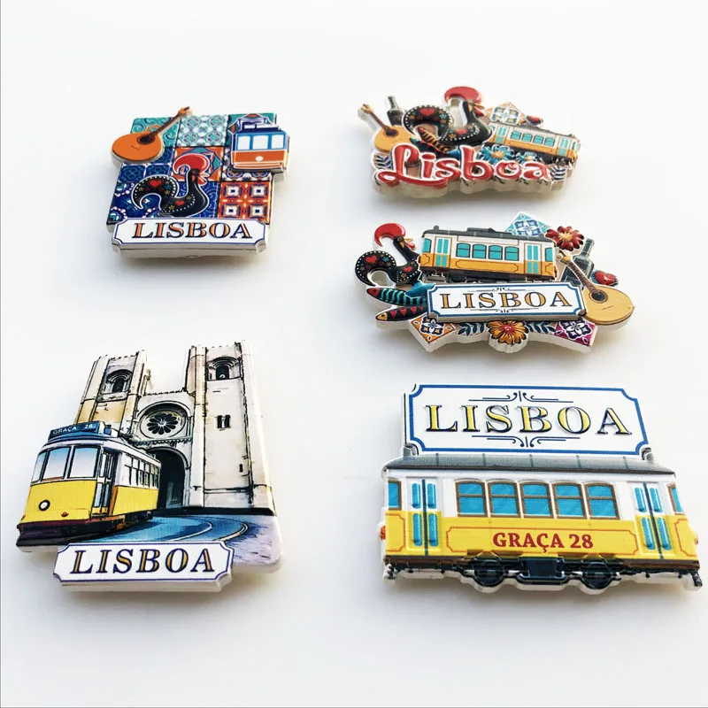 Portugal Lisbon Travelling Fridge Stickers magnetic fridge magnets magnetic sticker magnetic fridge stickers refrigerator decor Creative Tourist Souvenirs Home Decor Fridge Magnets Message Board Magnetic Stickers