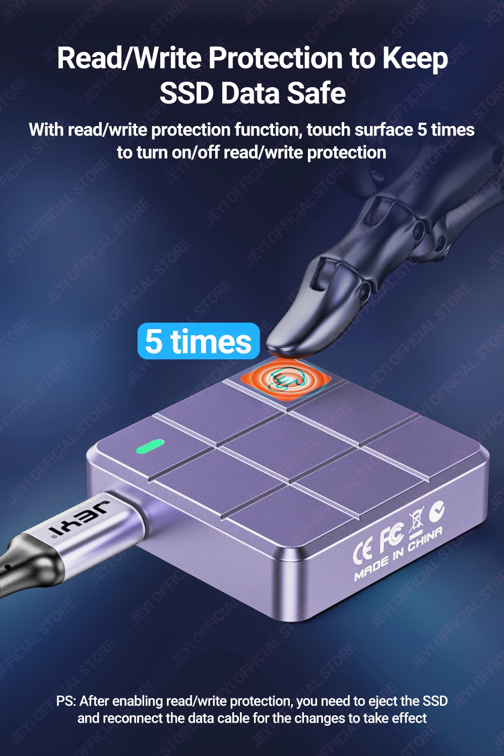 3.2, GEN2, 10Gbps, Capa SSD PCIe, Proteção