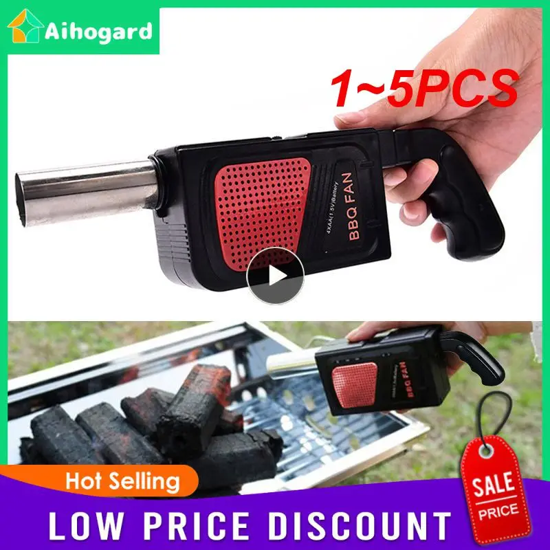 Ventilatore Elettrico Per Barbecue Da 1 ~ 5 Pezzi Per Barbecue Da Campeggio All'Aperto Picnic Ventilatore Portatile Portatile Grill Barbecue Cooking
