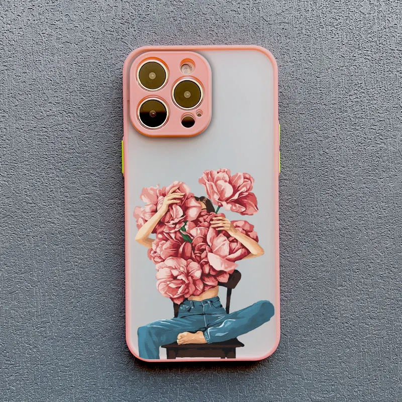 Frauen Mode Gänseblümchen Blumen mädchen Handy hülle für iPhone 15 12 11 Pro Max 13 14 Pro Max Mini 15 14 7 8 plus se2 xr xs x Rücken deckel – Detail 6