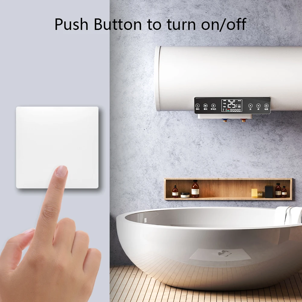 LoraTap Tuya Smart Life Boiler EU Water Heater Sans Fil Télécommande Mur  Bouton-Poussoir Interrupteur Google Home Alexa Contrôle vocal
