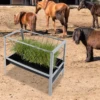 19463-8bd9c1.jpg 100*65*85cm Livestock Feed Trough 2 in 1 Grain Hay Iron Steel Feeder for Goats Sheep Large Capacity Feed Trough