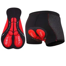 Enhanced Gel Cycling Shorts - Shockproof & Breathable Performance Underpants - M (Red)