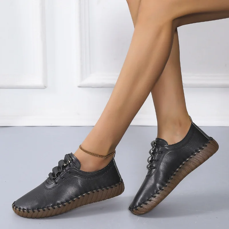 White Shoes Women Flat Shoes Sports Casual Shoes 2024 New Women Vulcanized Shoes Ladies Walking Shoes Soft Light Size 35-43