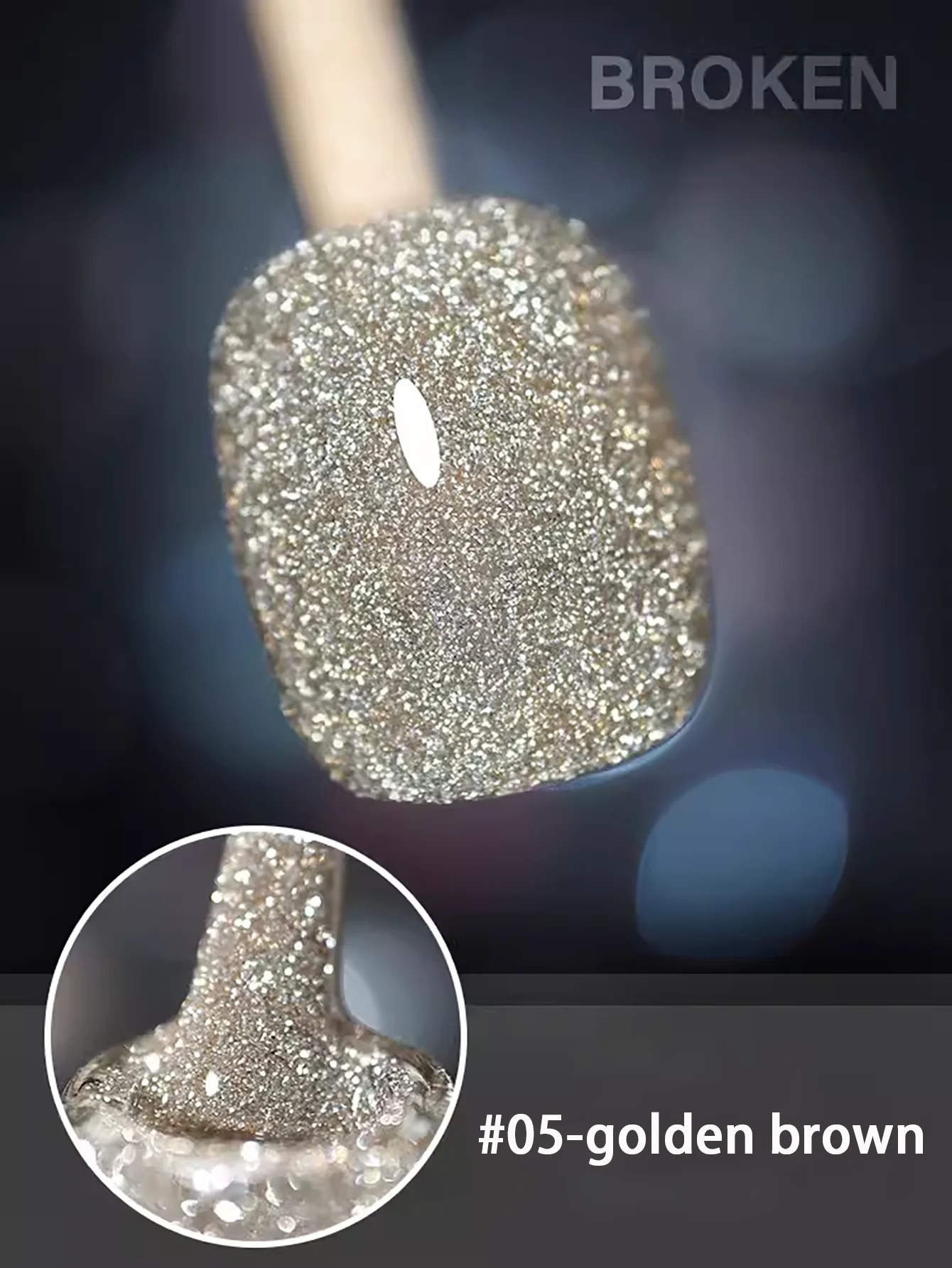 10ML 1-12 Stück Roter Nagellack mit Zerkleinerten Diamanten, Weißer Glitzer-Nagellack mit Hoher Dichte – Detail 29