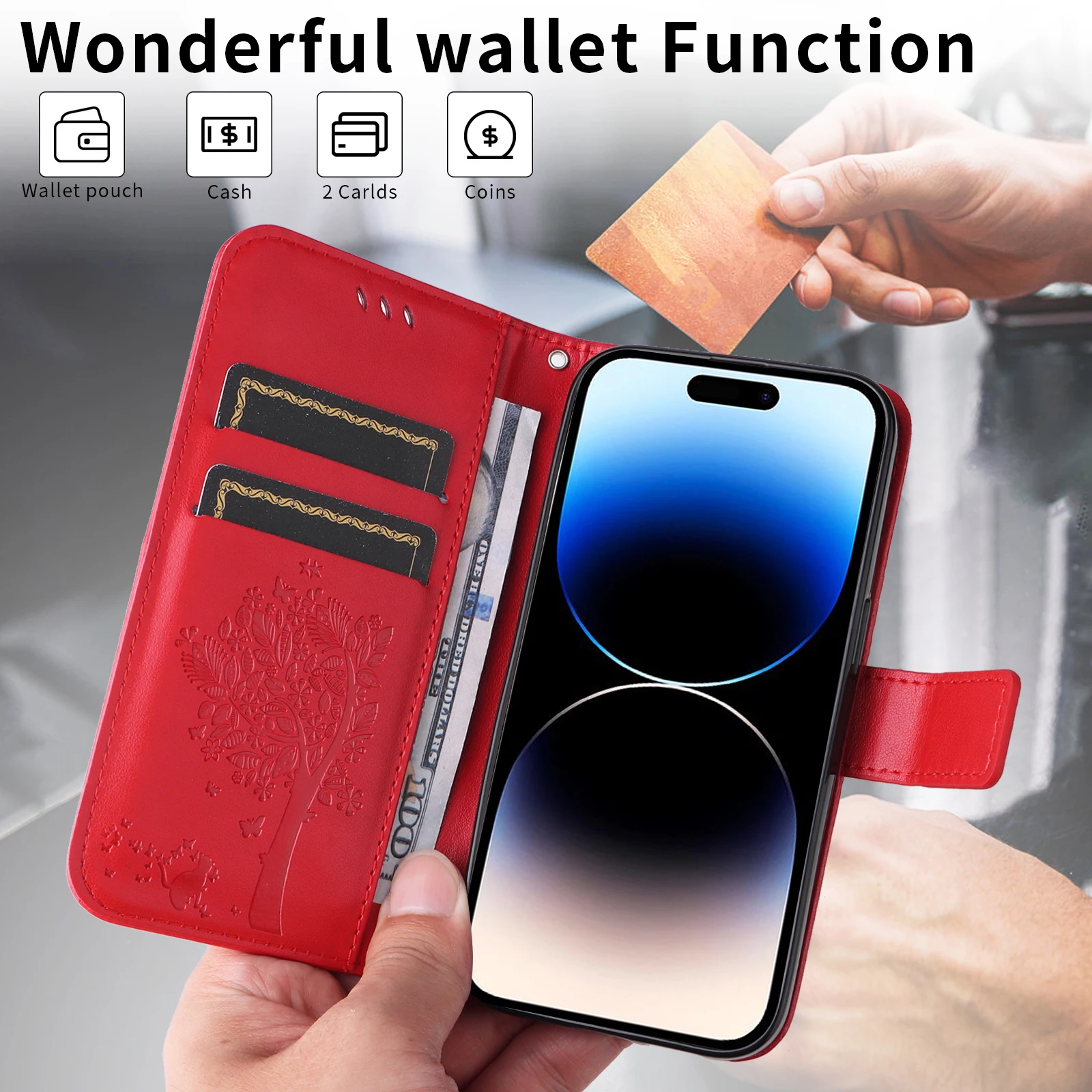 Premium Flip Wallet Case for OPPO Realme - Stylish Protective Cover