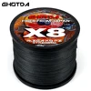 GHOTDA 8 Strands Braided PE Fishing Line 500M 1000M Fly Wire Multifilament Carp Wire X8 Japan Multicolor Sea Line Super Strong 1