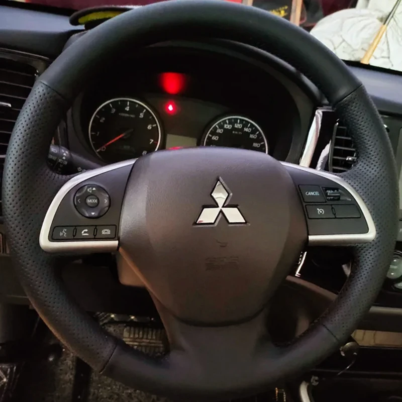 Mitsubishi Outlander ASX L200 Mirage 2013-2016 용 자동차 핸들 커버 원래 스티어링 휠 브레이드 자동차 인테리어 사용자 정의