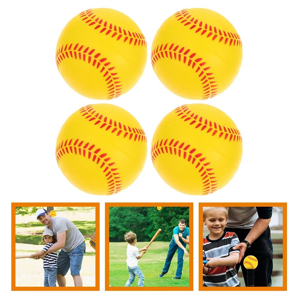 Softball Training Balls Sponge Kids Baseball Children’s Toys Practice Pu Hitting Baseballs
