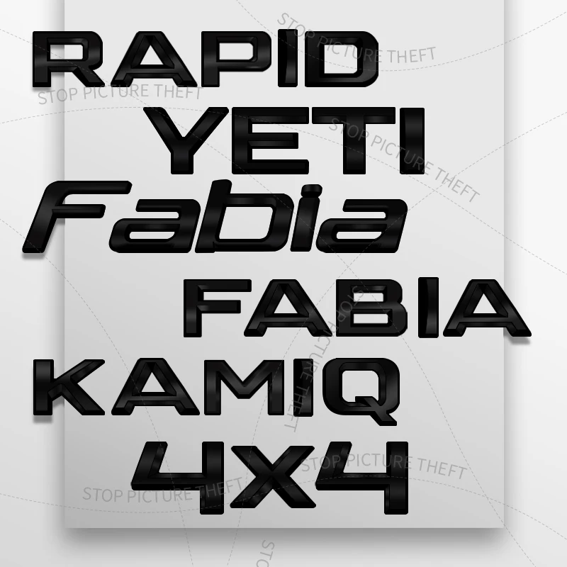 스코다 옥타비아 Kodiaq Kamiq Yeti Rapid Fabia Superb 4X4 로고 자동차 리어 테일 범퍼 트렁크 스티커 데칼, 3D 금속, 1 개