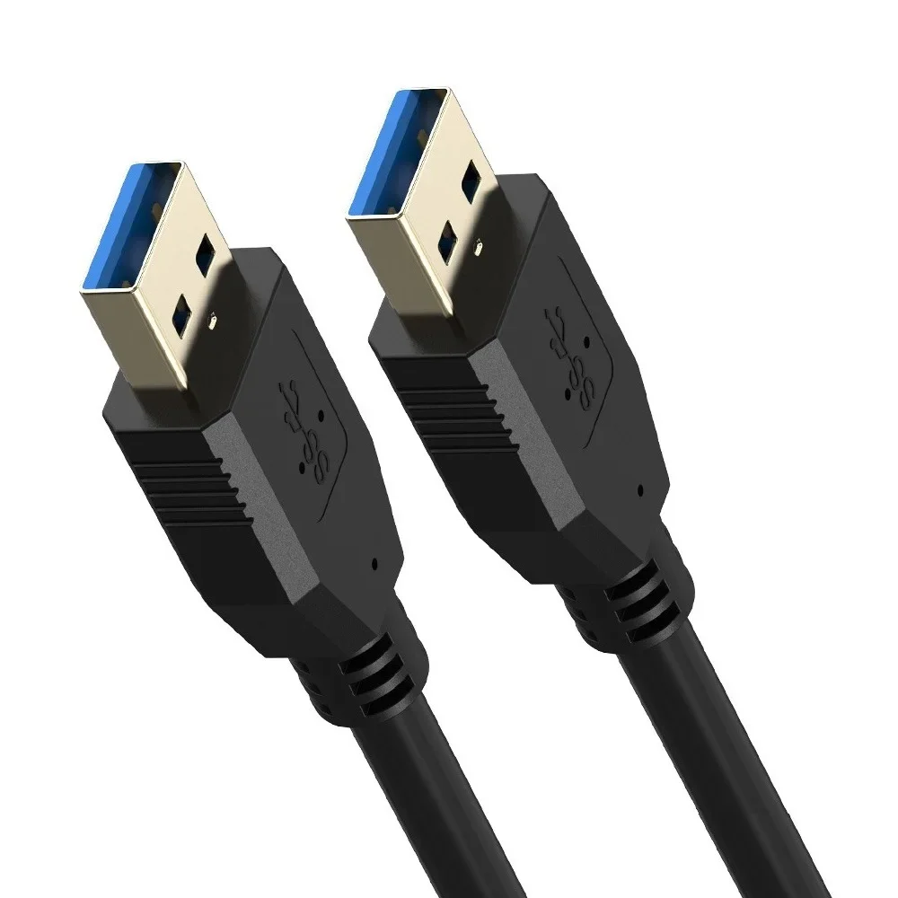 High-Speed USB 3.0 Dual Male Cable - 5Gbps Data Transfer for External Hard Drives and Radiators